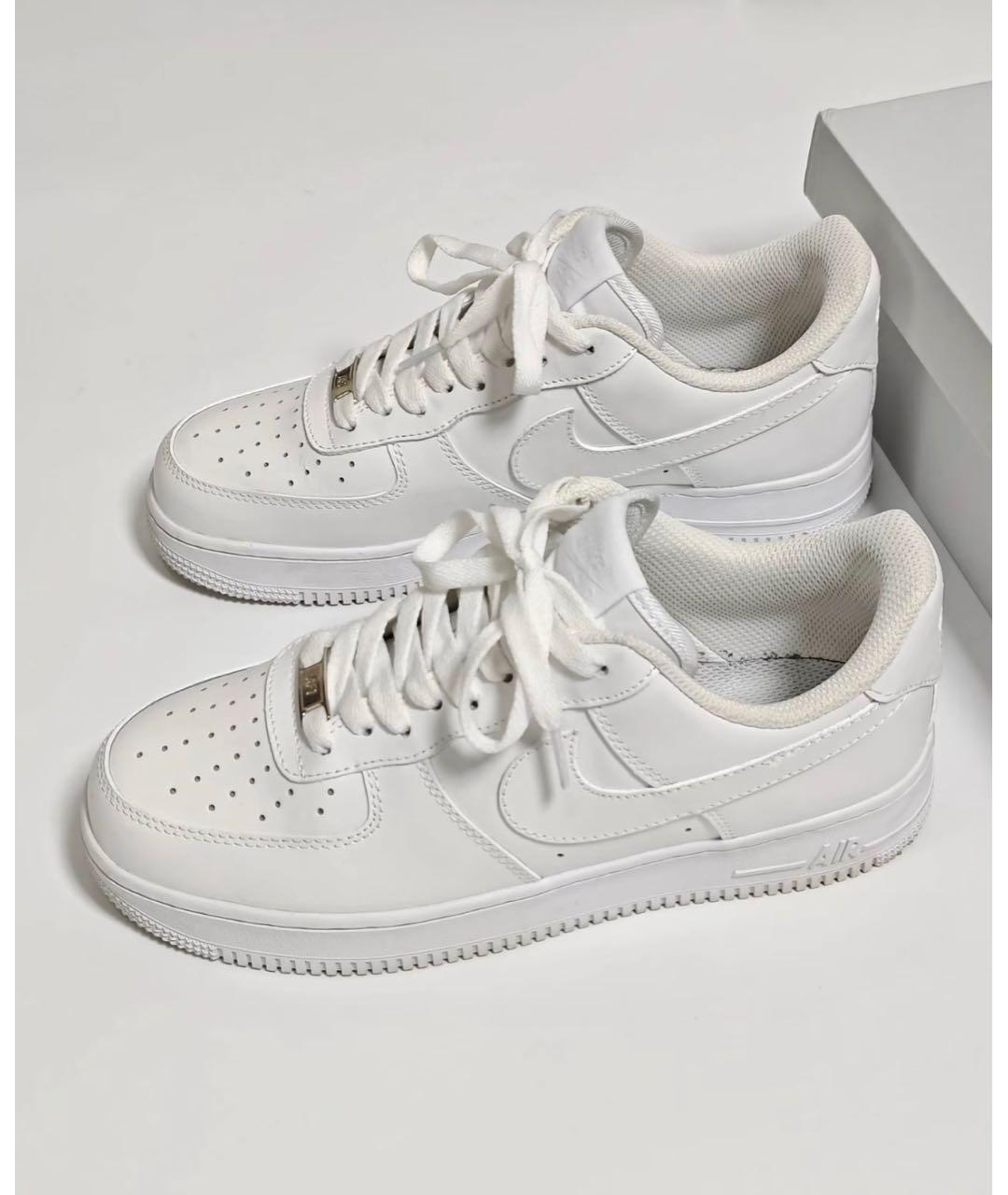 NIKE Белые кожаные кроссовки, фото 2