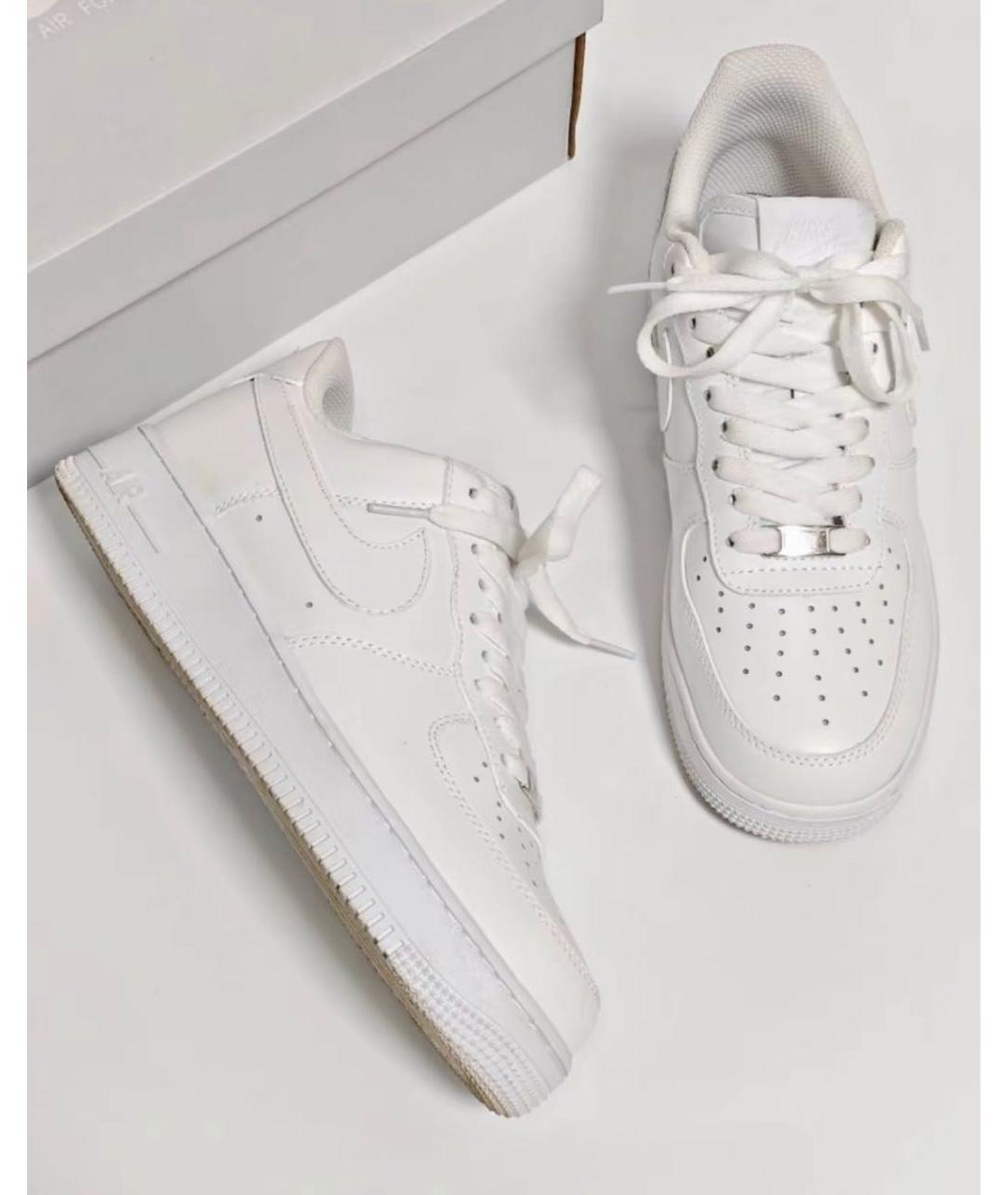 NIKE Белые кожаные кроссовки, фото 4