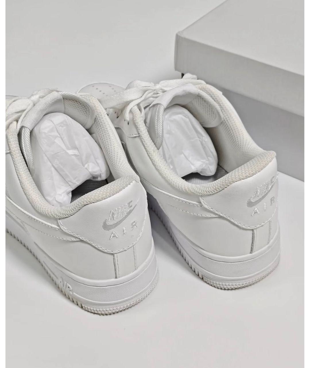 NIKE Белые кожаные кроссовки, фото 3