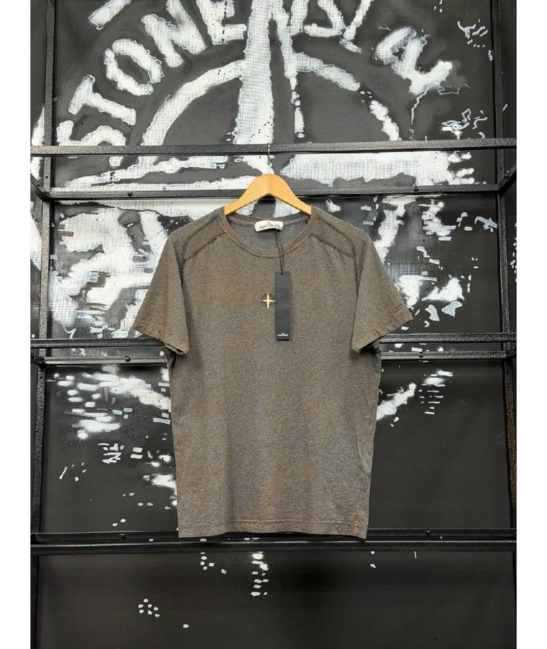 STONE ISLAND Мульти хлопковая футболка, фото 5