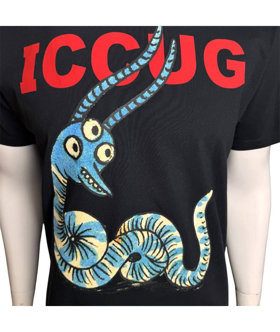 GUCCI Черная хлопковая футболка, фото 3