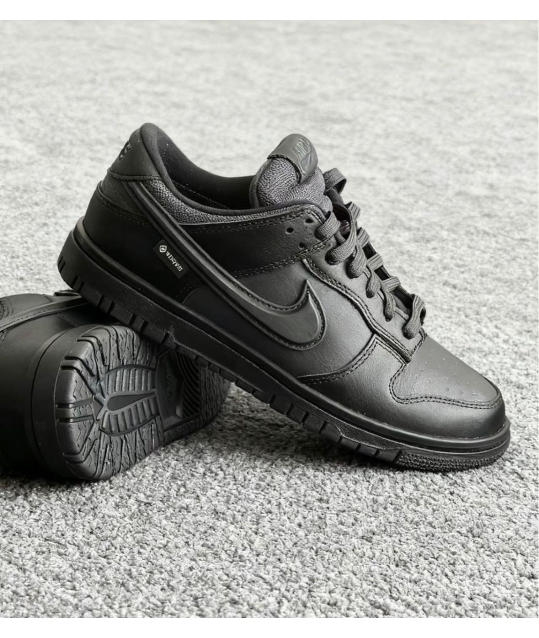 NIKE Черные низкие кроссовки / кеды, фото 2