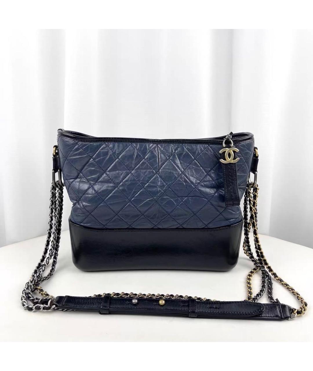 CHANEL Синяя кожаная сумка тоут, фото 9