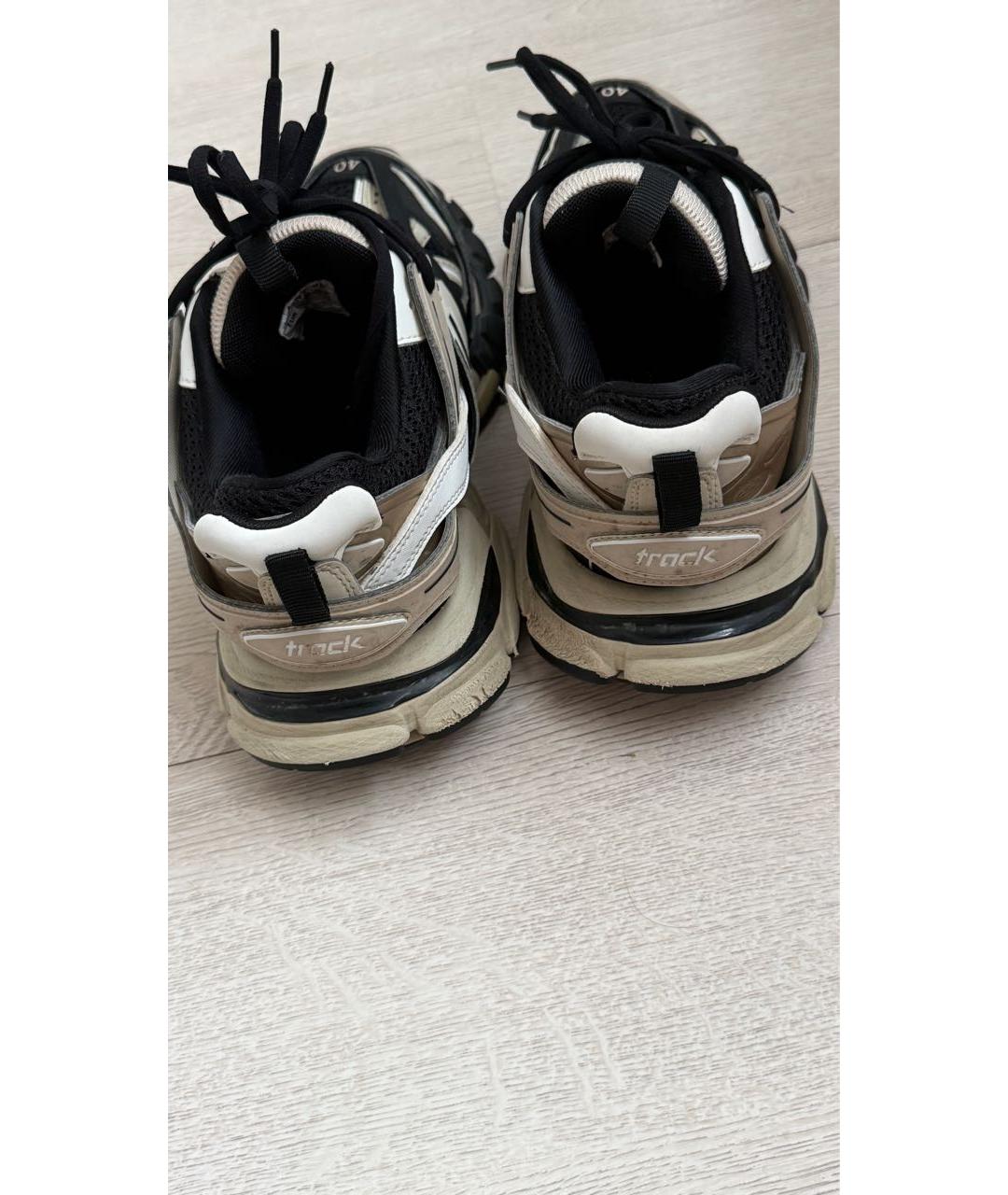 BALENCIAGA Бежевые кожаные кроссовки, фото 4