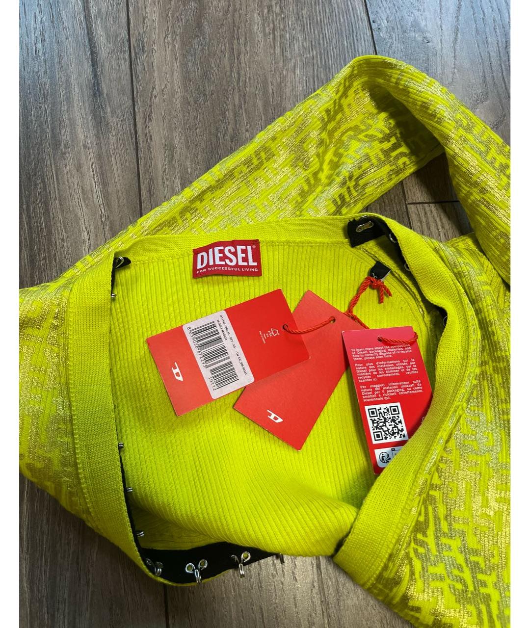 DIESEL Зеленый хлопковый джемпер / свитер, фото 3