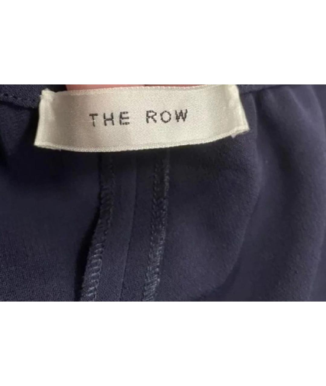 THE ROW Синие шелковые брюки широкие, фото 3