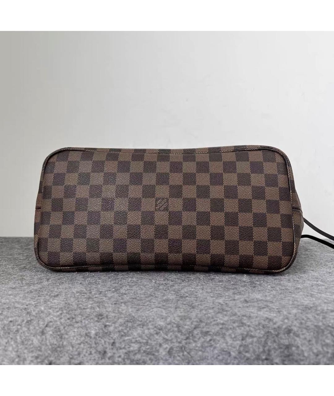 LOUIS VUITTON Коричневая кожаная сумка тоут, фото 7