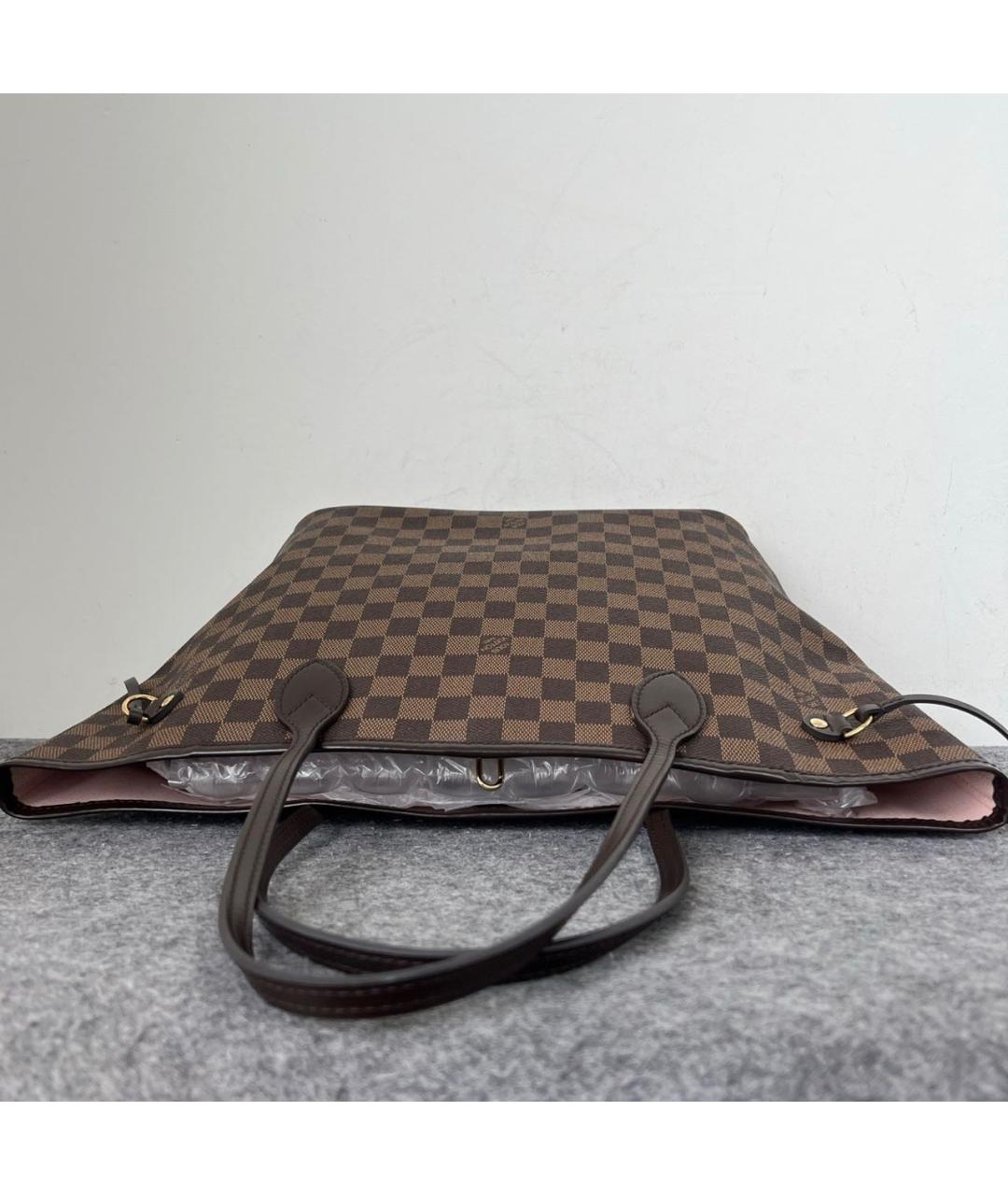 LOUIS VUITTON Коричневая кожаная сумка тоут, фото 6