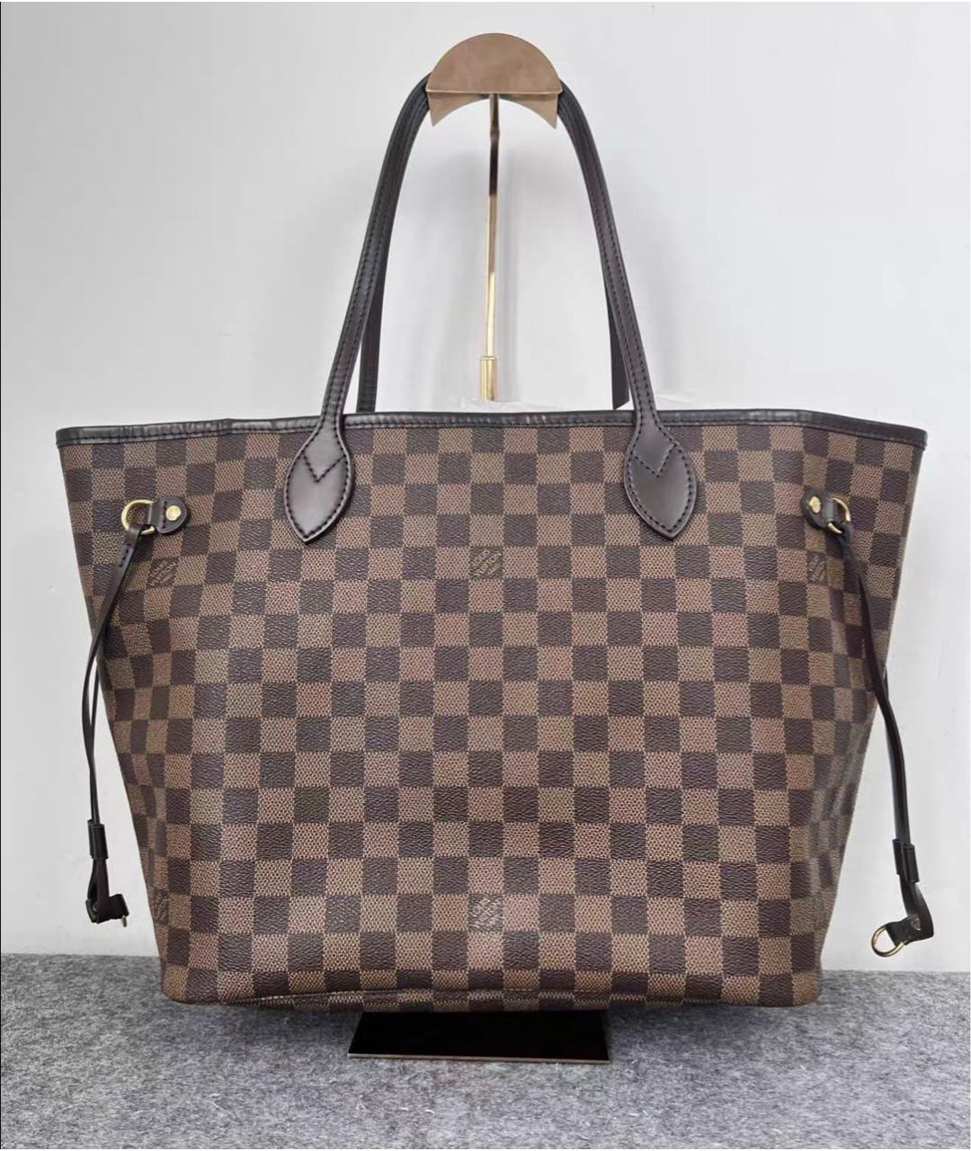 LOUIS VUITTON Коричневая кожаная сумка тоут, фото 3