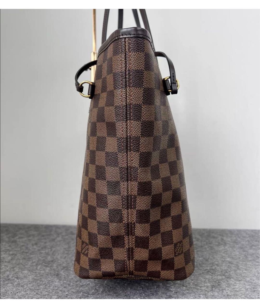 LOUIS VUITTON Коричневая кожаная сумка тоут, фото 4