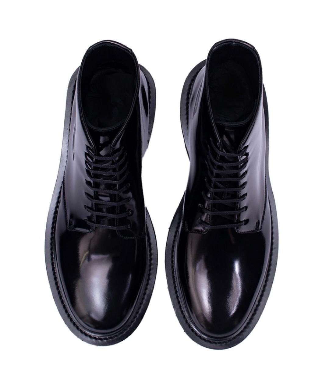 SAINT LAURENT Черные кожаные ботинки, фото 5