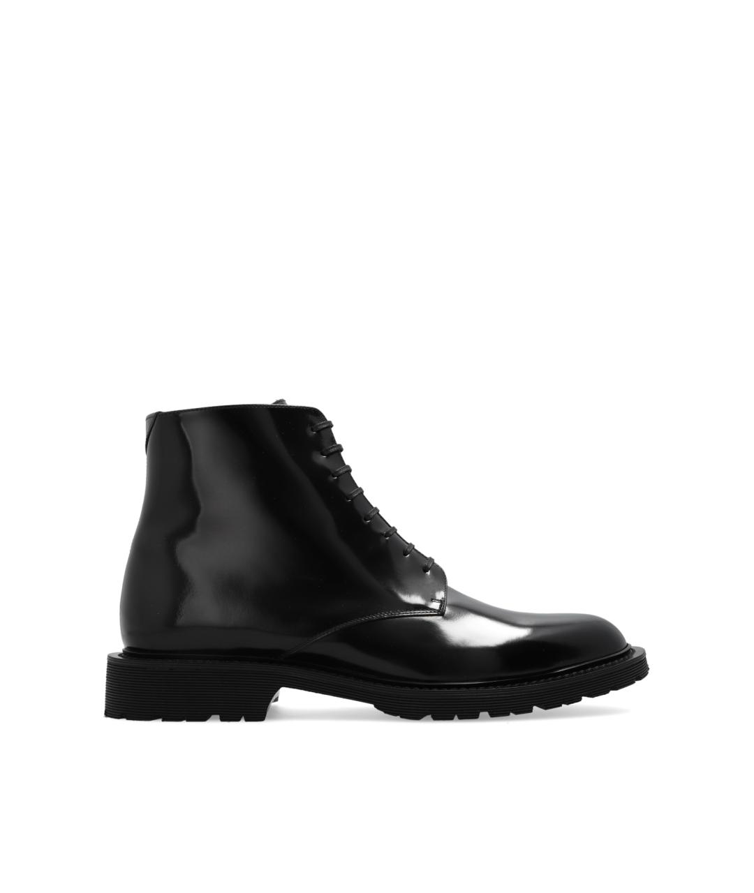 SAINT LAURENT Черные кожаные ботинки, фото 7