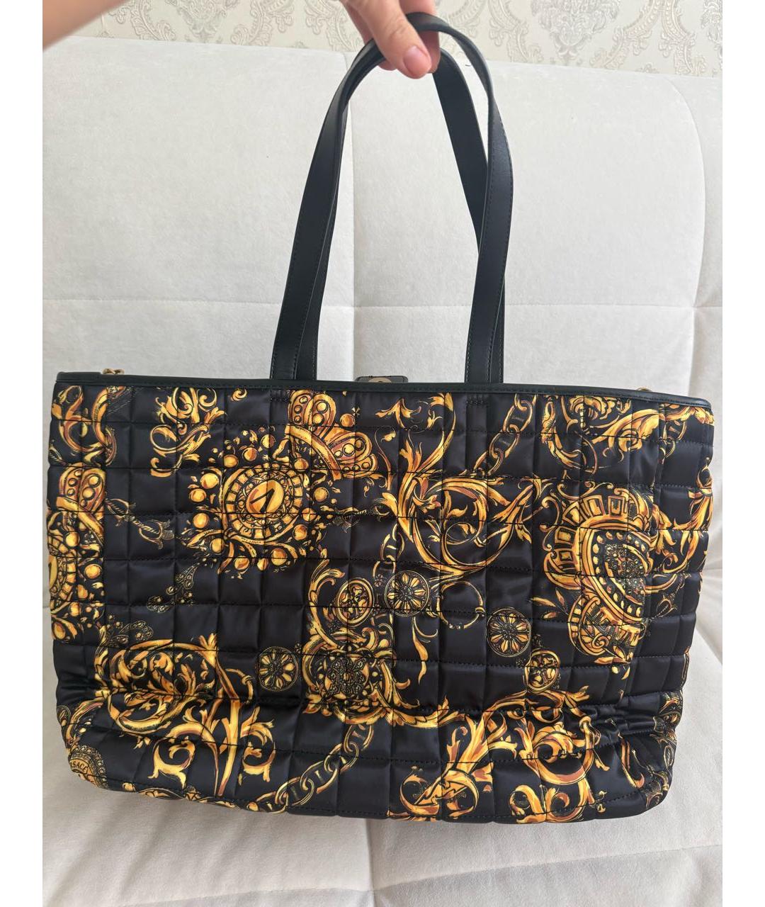 VERSACE JEANS COUTURE Черная сумка тоут, фото 2