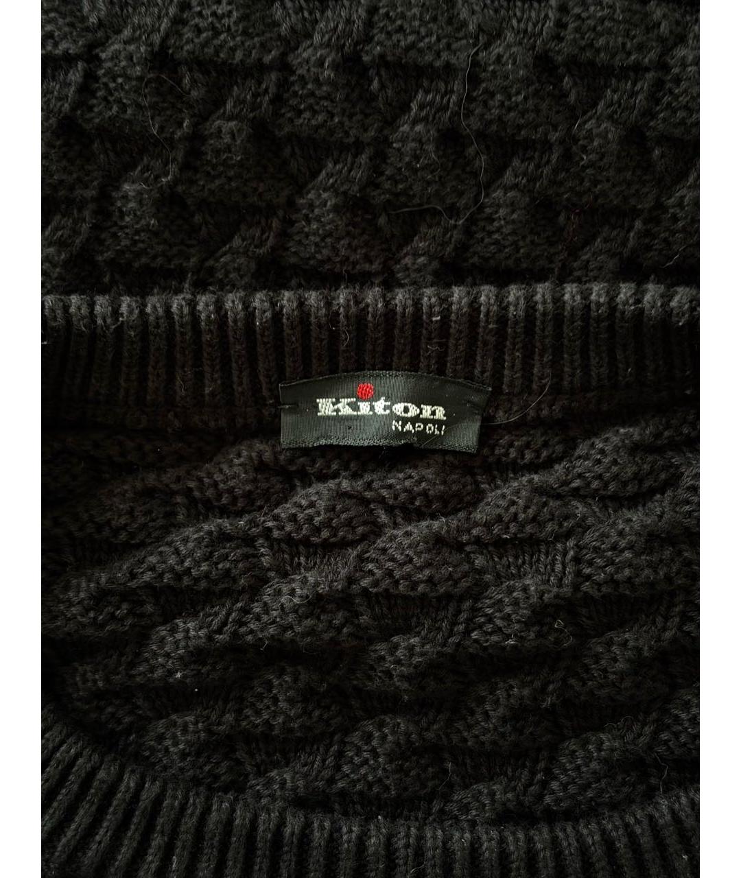 KITON Черный хлопковый джемпер / свитер, фото 3