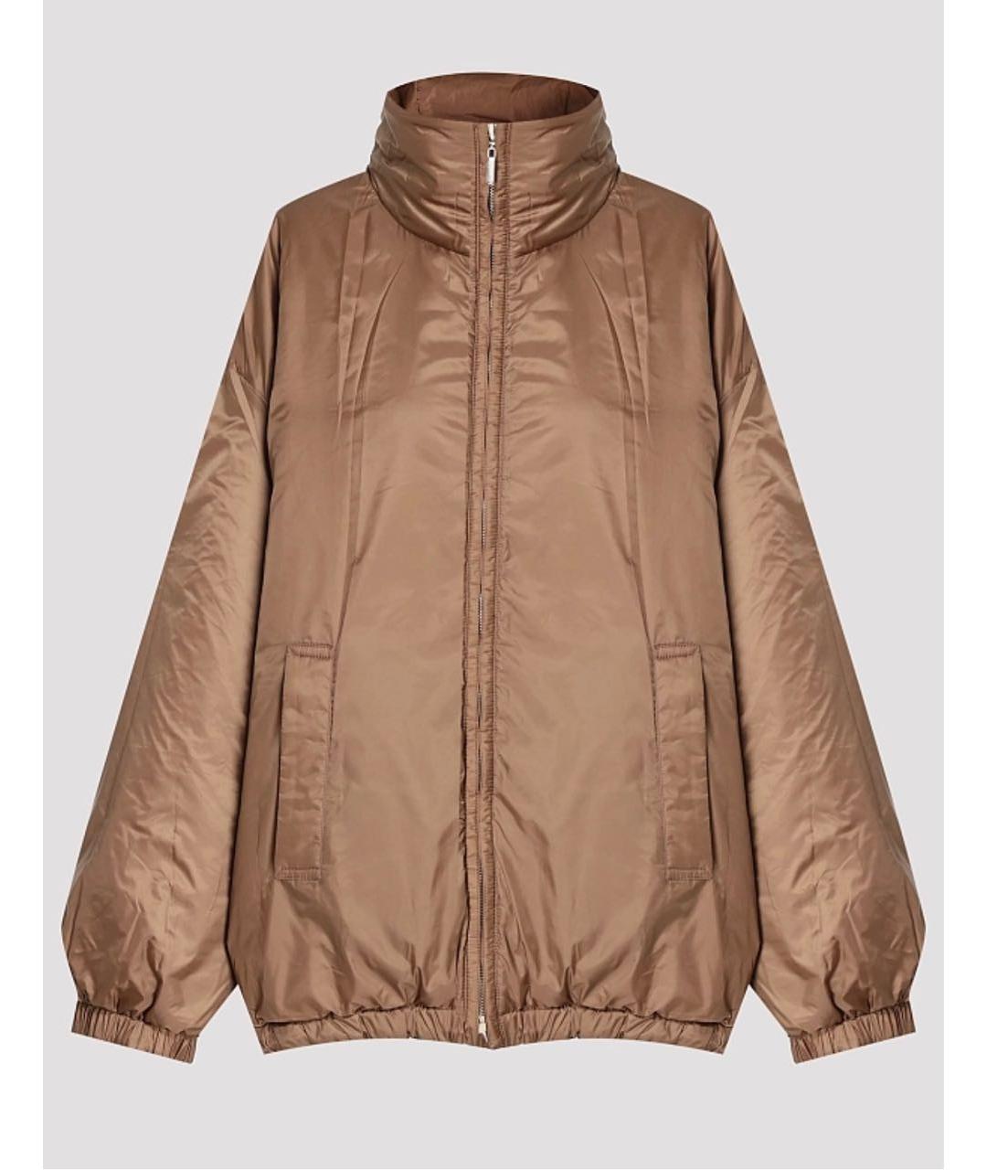 MAX MARA THE CUBE Коричневая нейлоновая куртка, фото 4