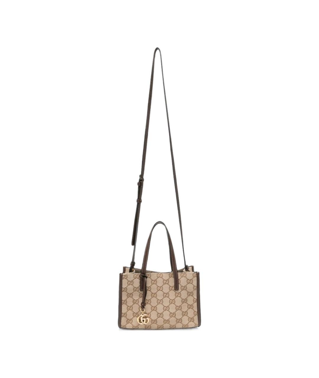 GUCCI Бежевая сумка тоут из канвы, фото 1