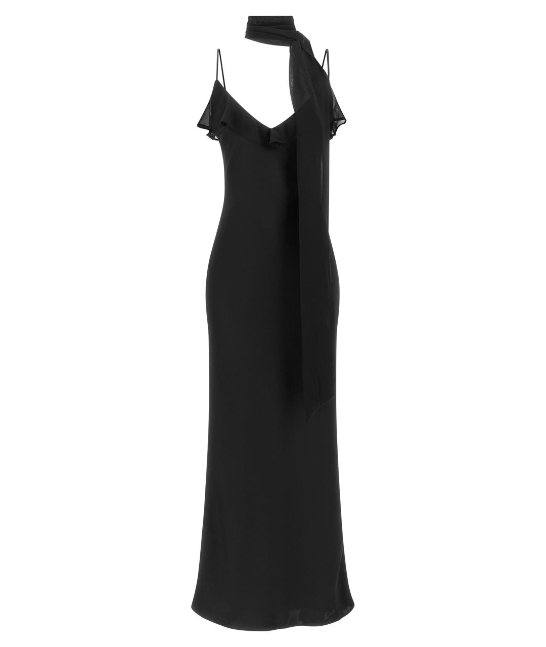 ROTATE Черное полиэстеровое коктейльное платье, фото 1