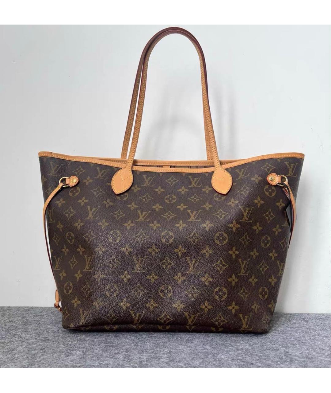 LOUIS VUITTON Коричневая кожаная сумка тоут, фото 2