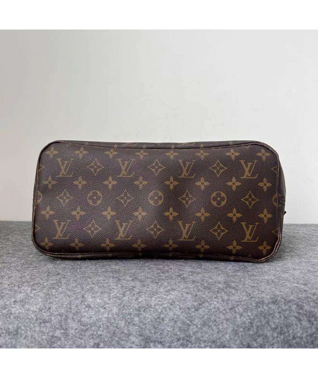 LOUIS VUITTON Коричневая кожаная сумка тоут, фото 6
