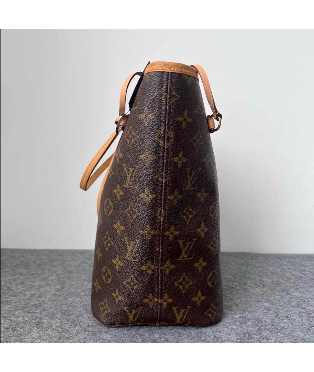 LOUIS VUITTON Коричневая кожаная сумка тоут, фото 3
