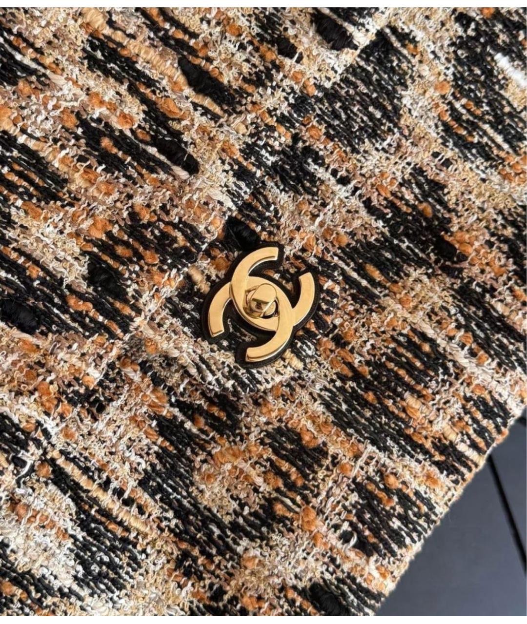 CHANEL Коричневая сумка тоут, фото 4