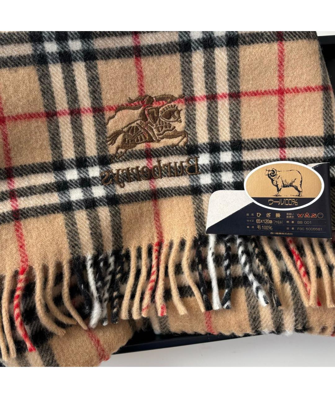 BURBERRY Мульти шерстяной шарф, фото 5