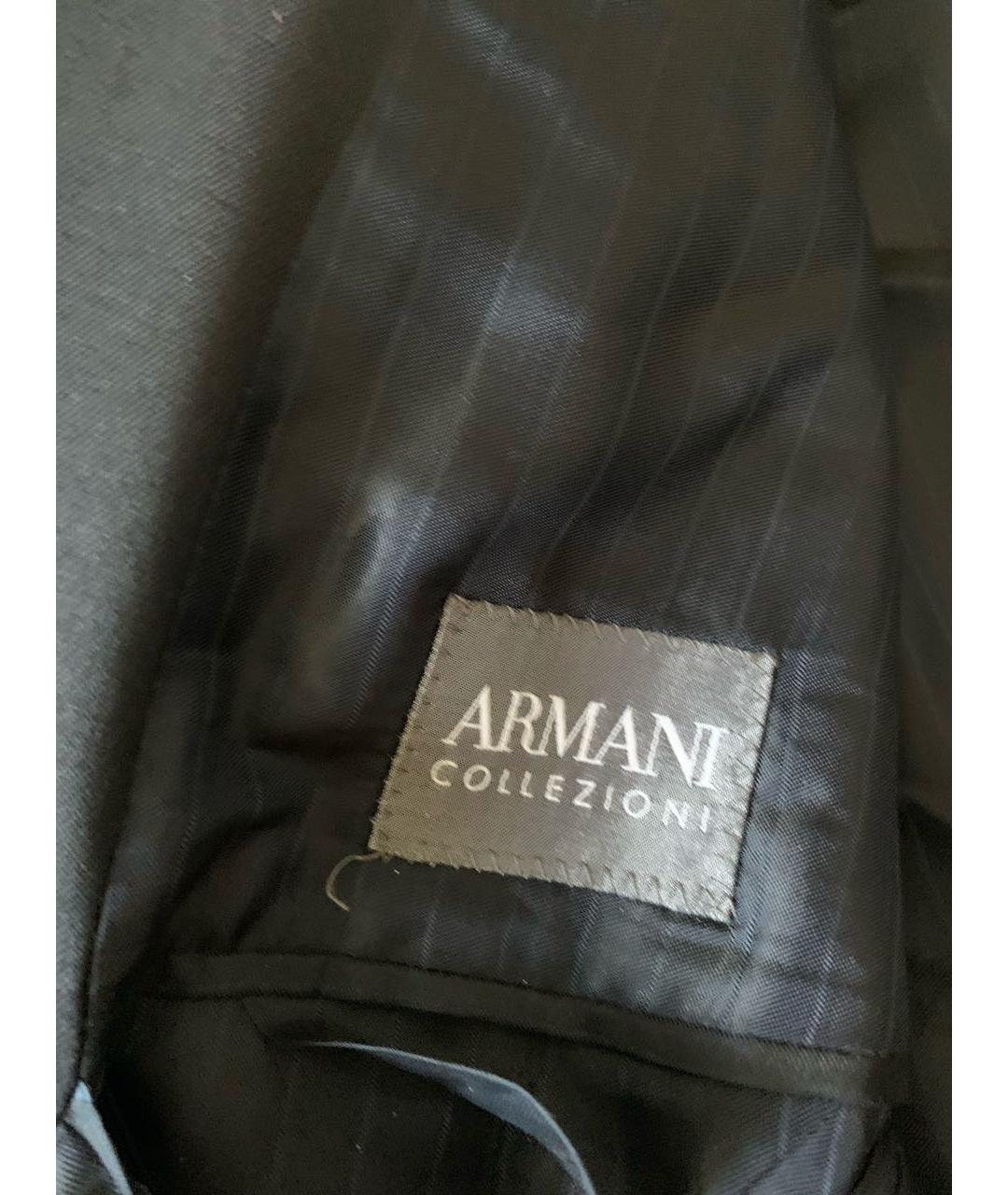 ARMANI COLLEZIONI Темно-синий шерстяной пиджак, фото 3