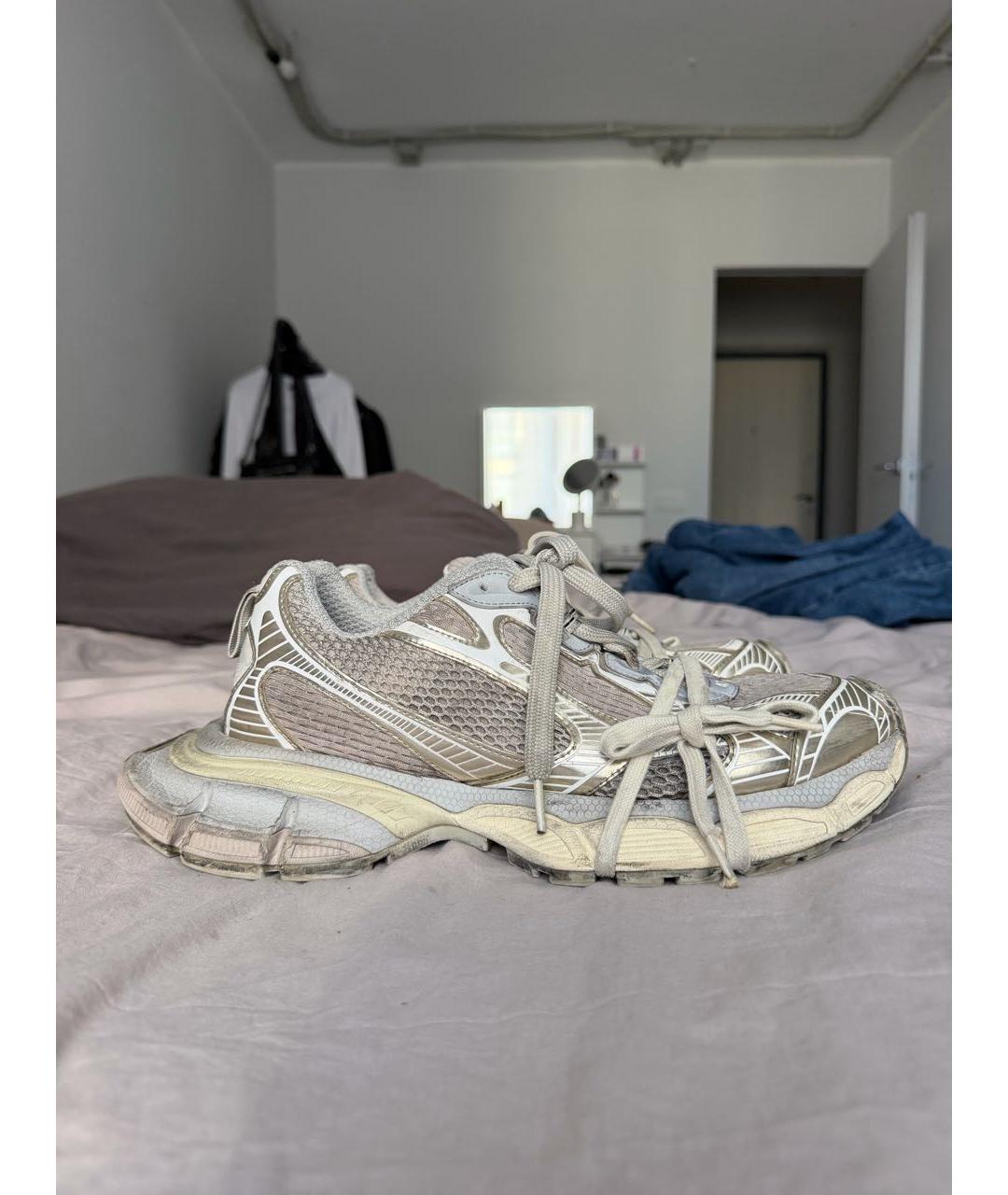 BALENCIAGA Серые низкие кроссовки / кеды, фото 5