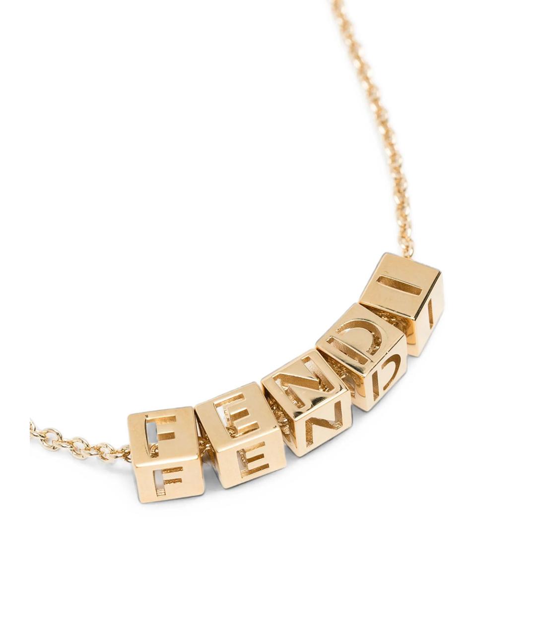 FENDI Золотая металлическая подвеска, фото 3