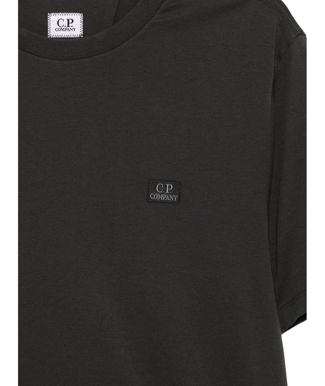 CP COMPANY Черная хлопковая футболка, фото 3