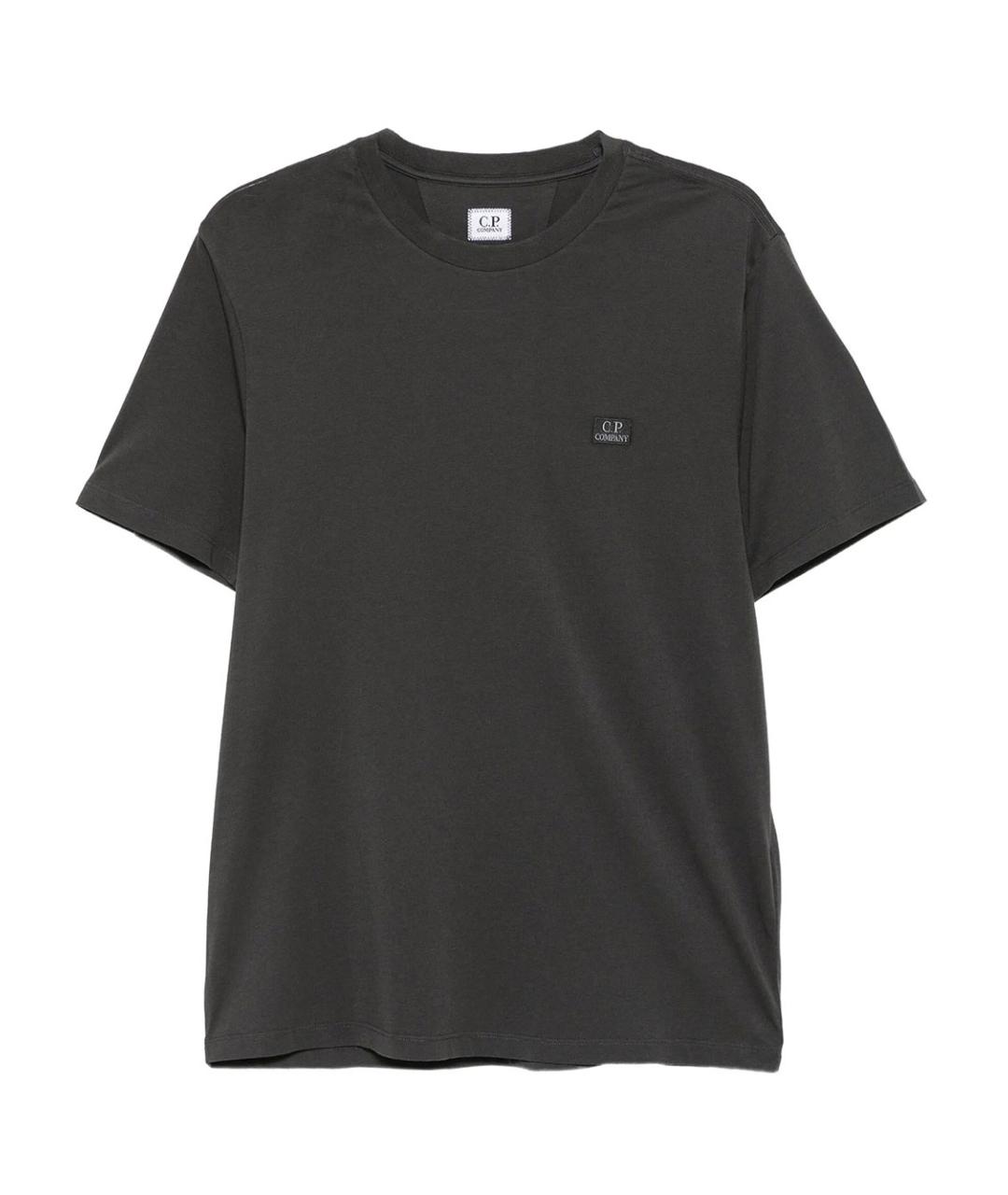 CP COMPANY Черная хлопковая футболка, фото 1