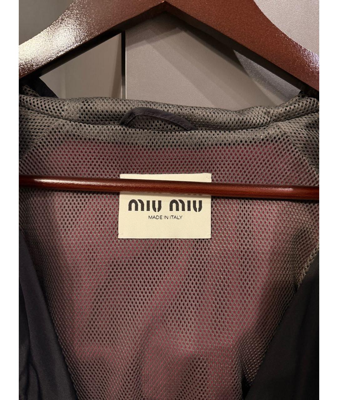 MIU MIU Черная полиэстеровая куртка, фото 3