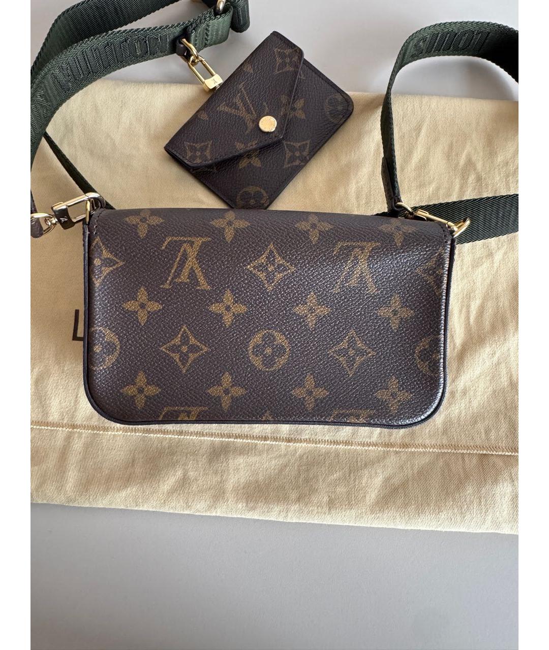 LOUIS VUITTON Коричневая сумка через плечо из канвы, фото 3