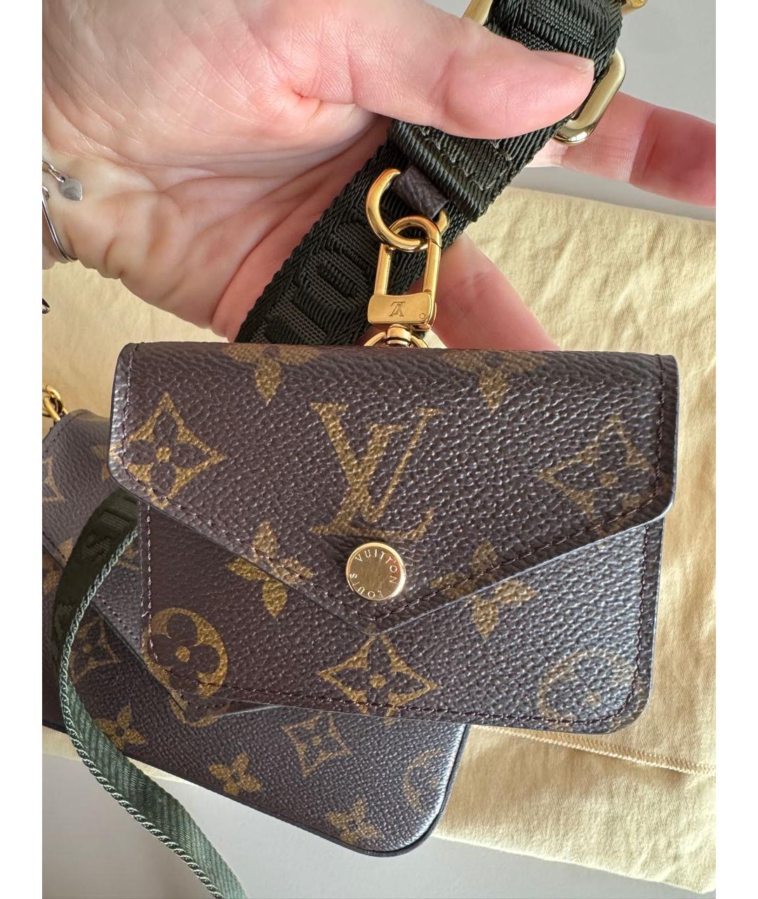 LOUIS VUITTON Коричневая сумка через плечо из канвы, фото 6