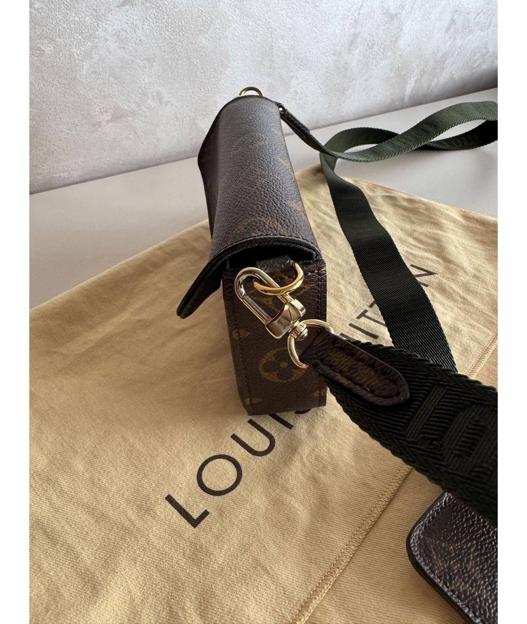 LOUIS VUITTON Коричневая сумка через плечо из канвы, фото 2