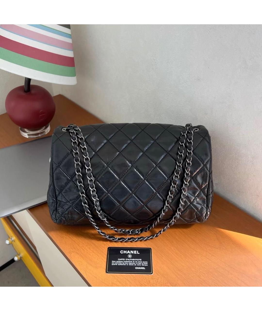 CHANEL Черная кожаная сумка через плечо, фото 3