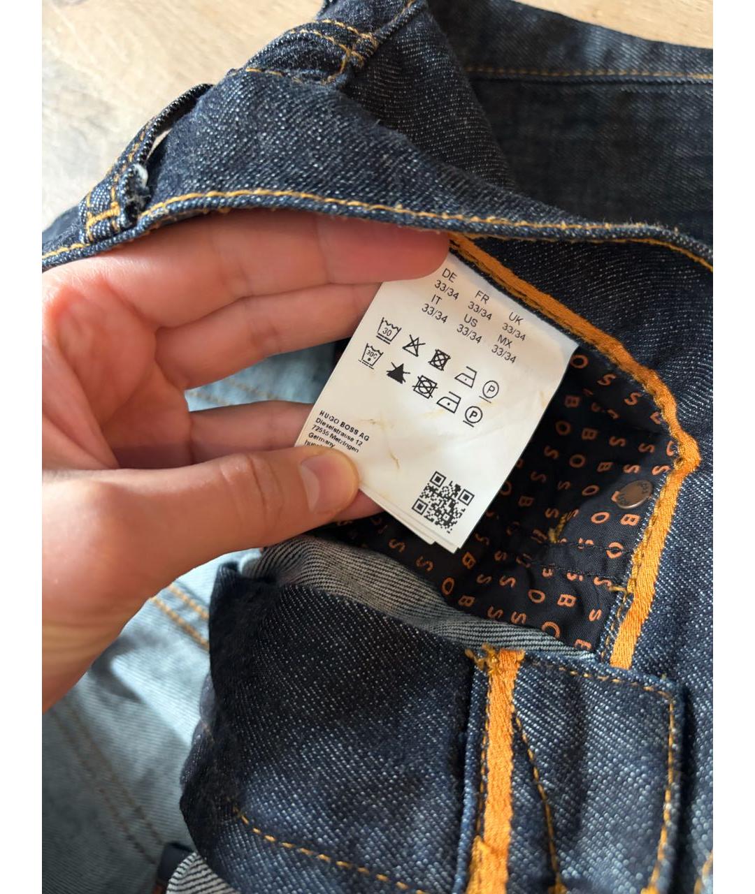 HUGO BOSS Синие прямые джинсы, фото 5