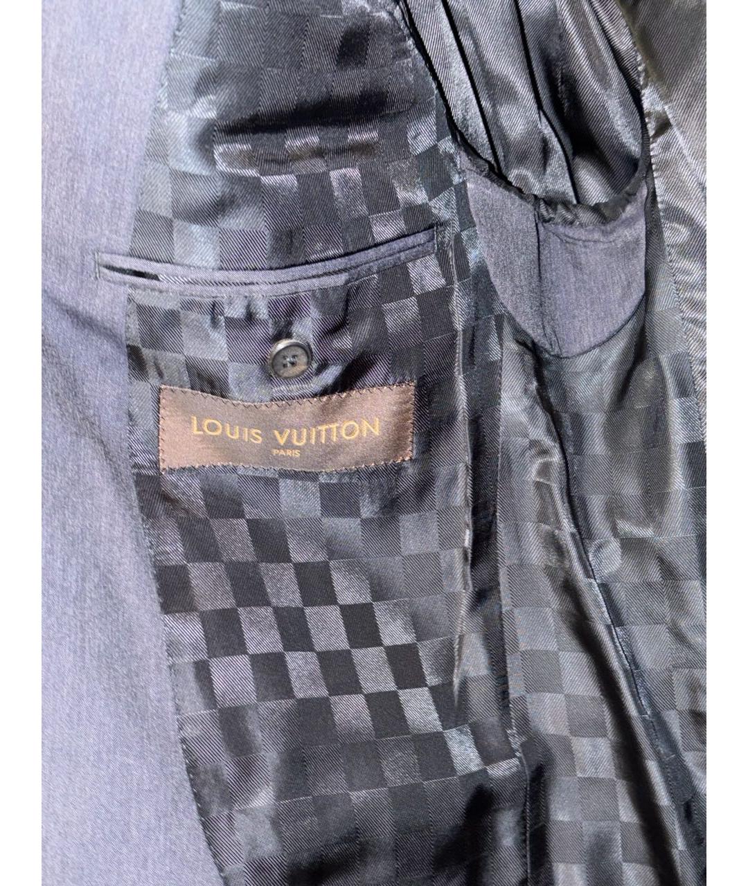 LOUIS VUITTON Темно-синий шерстяной пиджак, фото 3