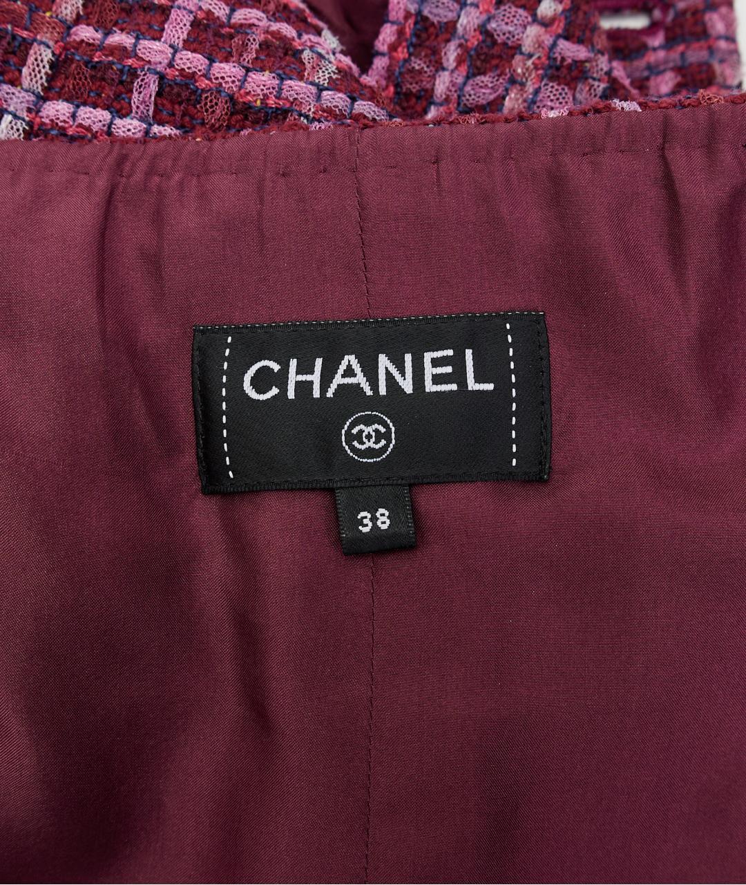 CHANEL Розовая твидовая юбка мини, фото 3