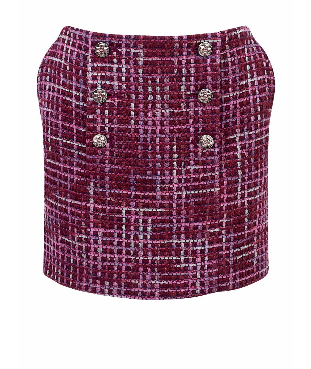 CHANEL Розовая твидовая юбка мини, фото 1