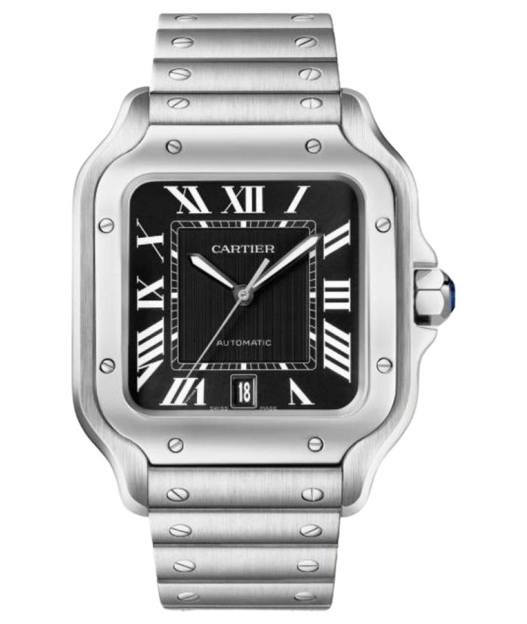 CARTIER Черные часы, фото 1