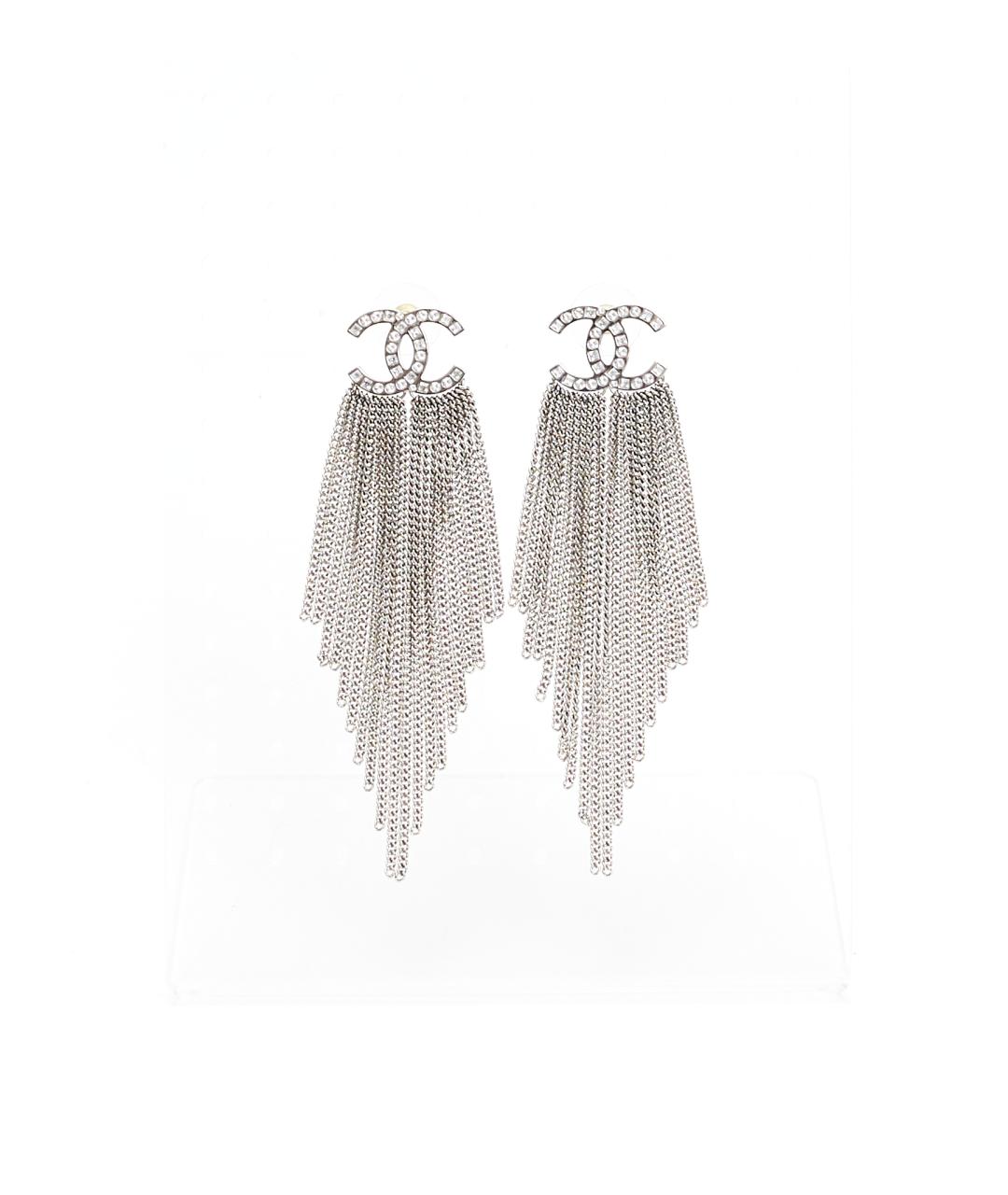 CHANEL Серебряные металлические серьги, фото 5
