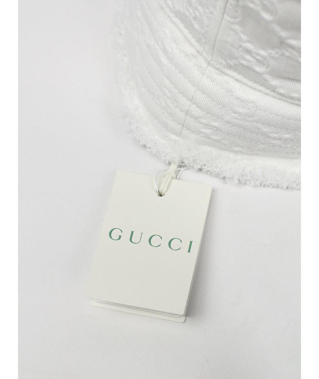 GUCCI Белая хлопковая панама, фото 3