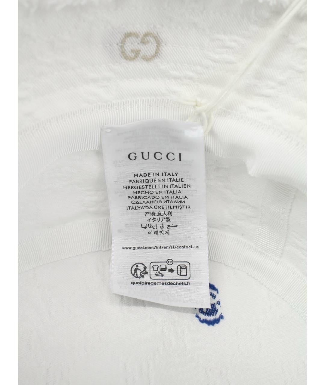 GUCCI Белая хлопковая панама, фото 8