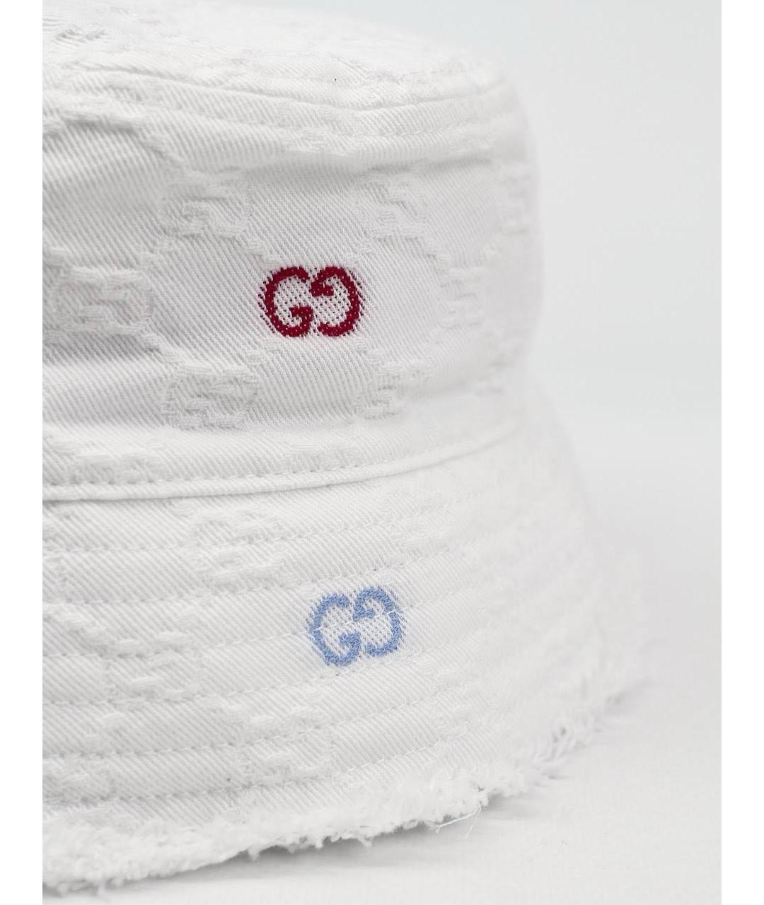 GUCCI Белая хлопковая панама, фото 4