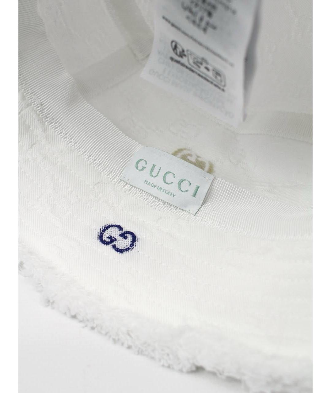 GUCCI Белая хлопковая панама, фото 5