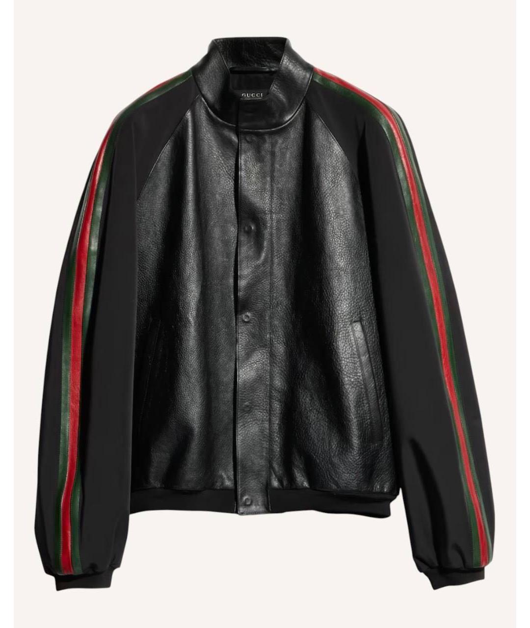 GUCCI Черная кожаная куртка, фото 5