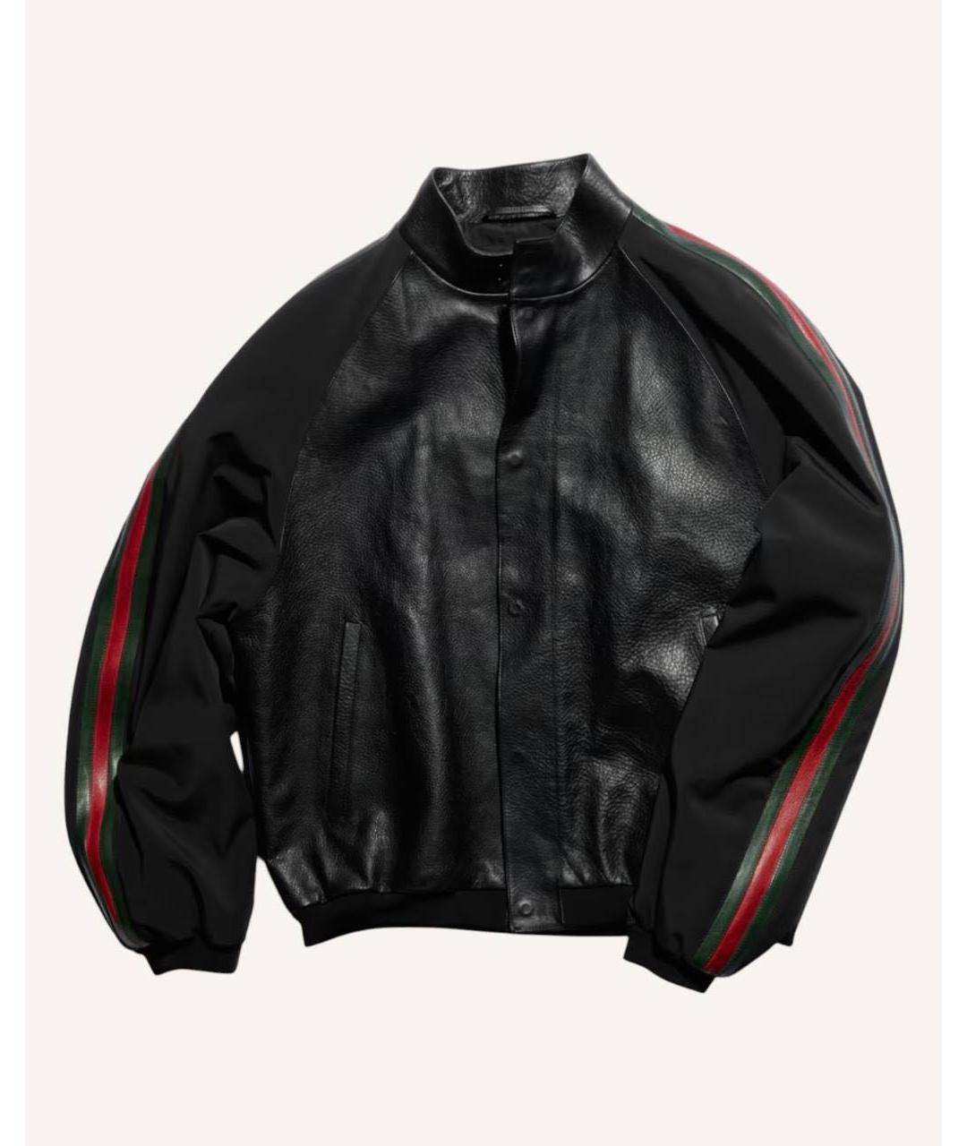 GUCCI Черная кожаная куртка, фото 6