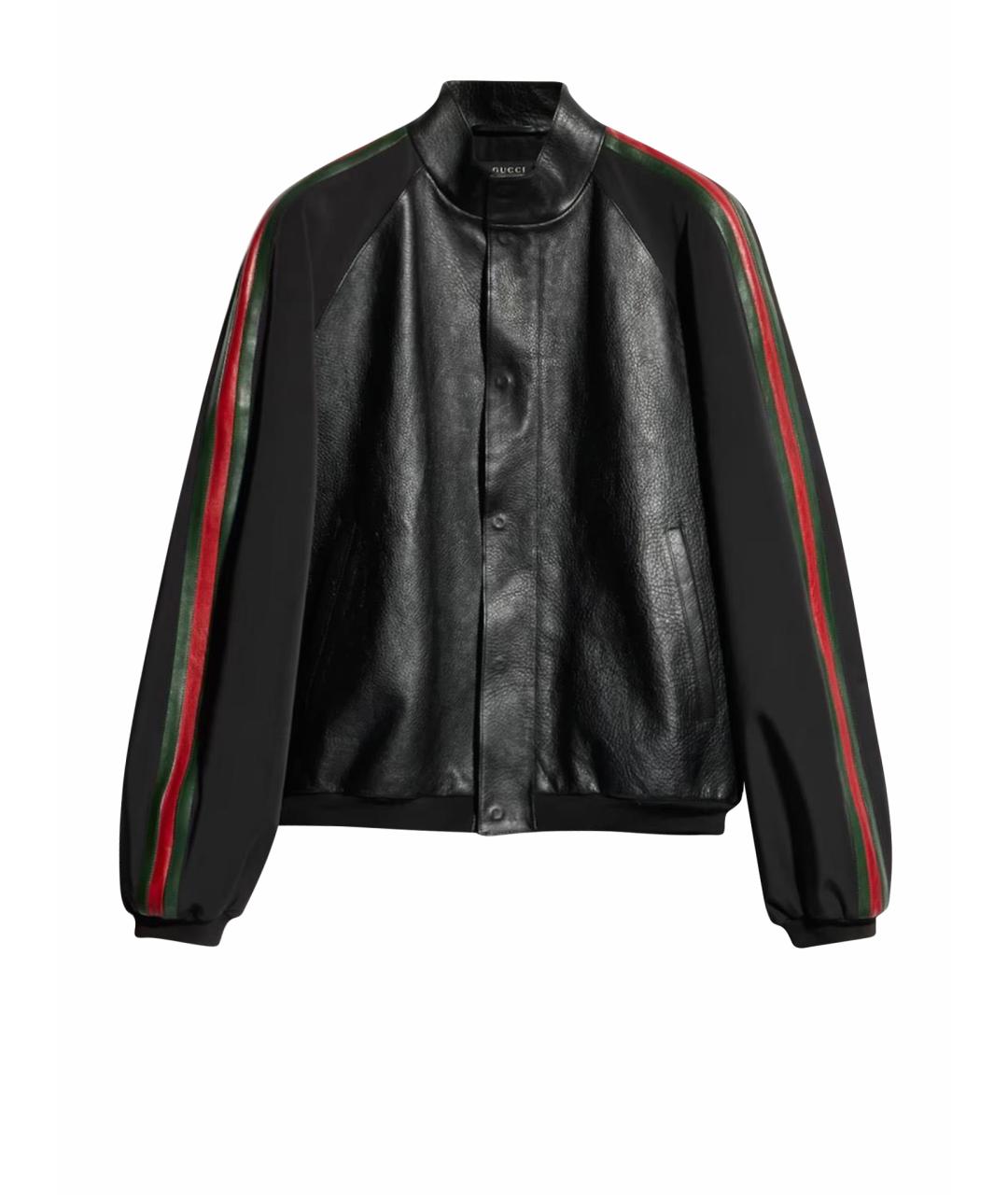 GUCCI Черная кожаная куртка, фото 1