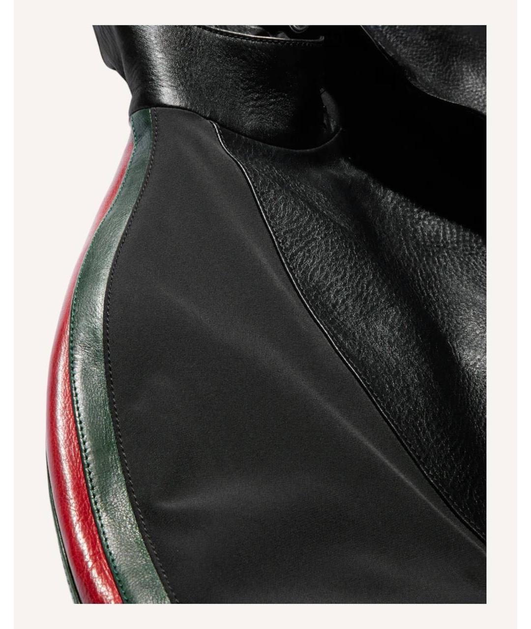 GUCCI Черная кожаная куртка, фото 3